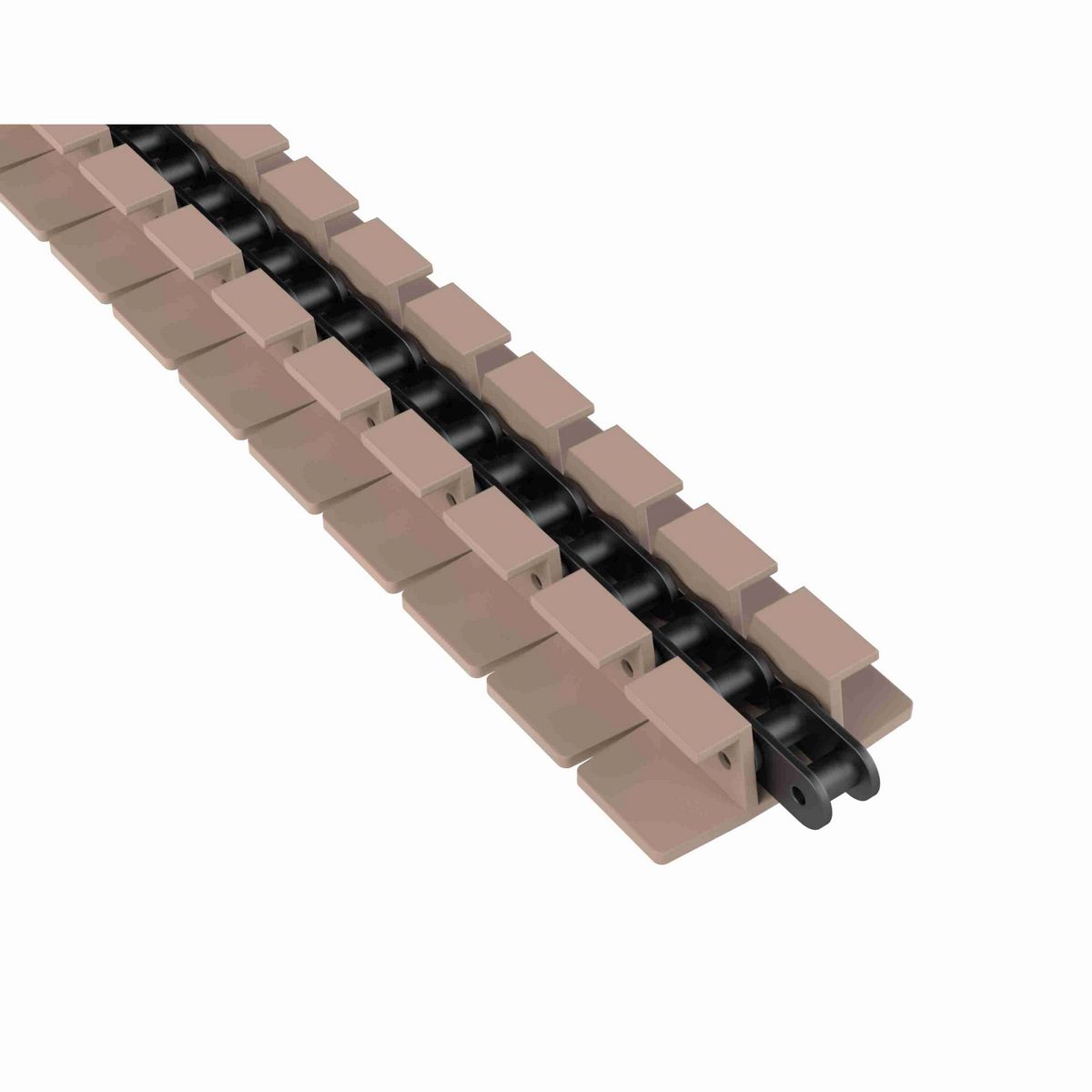 Rexnord 1873TAB SuperGrip™ Side-flexing SuperGrip™, Material: Tan Low Friction, Width: 3.75in, Pitch: 1.5in - 10470719
