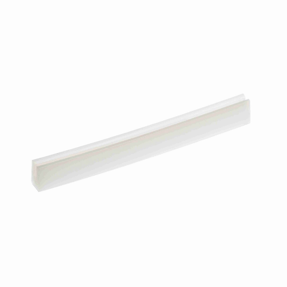 System Plast Bar Cap: 0.43"W X 0.75"H X 120"L White UHMW-PE - VG-P18HD-10