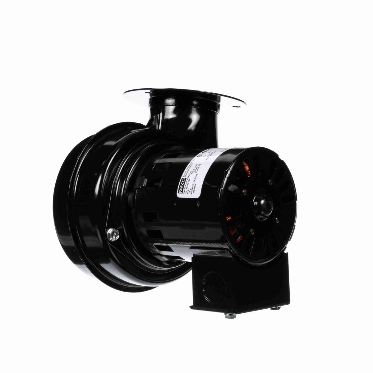 FASCO Round Outlet Shaded Pole Centrifugal Blower, 115 Volts, Flange: Yes - 50748-D500
