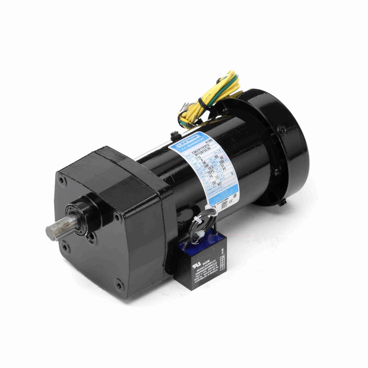 LEESON Parallel Shaft Gearmotor, 0.06 HP, 1 Ph, 60 Hz, 115 V, 283 RPM, 31 Frame, TEFC - M1125133.00