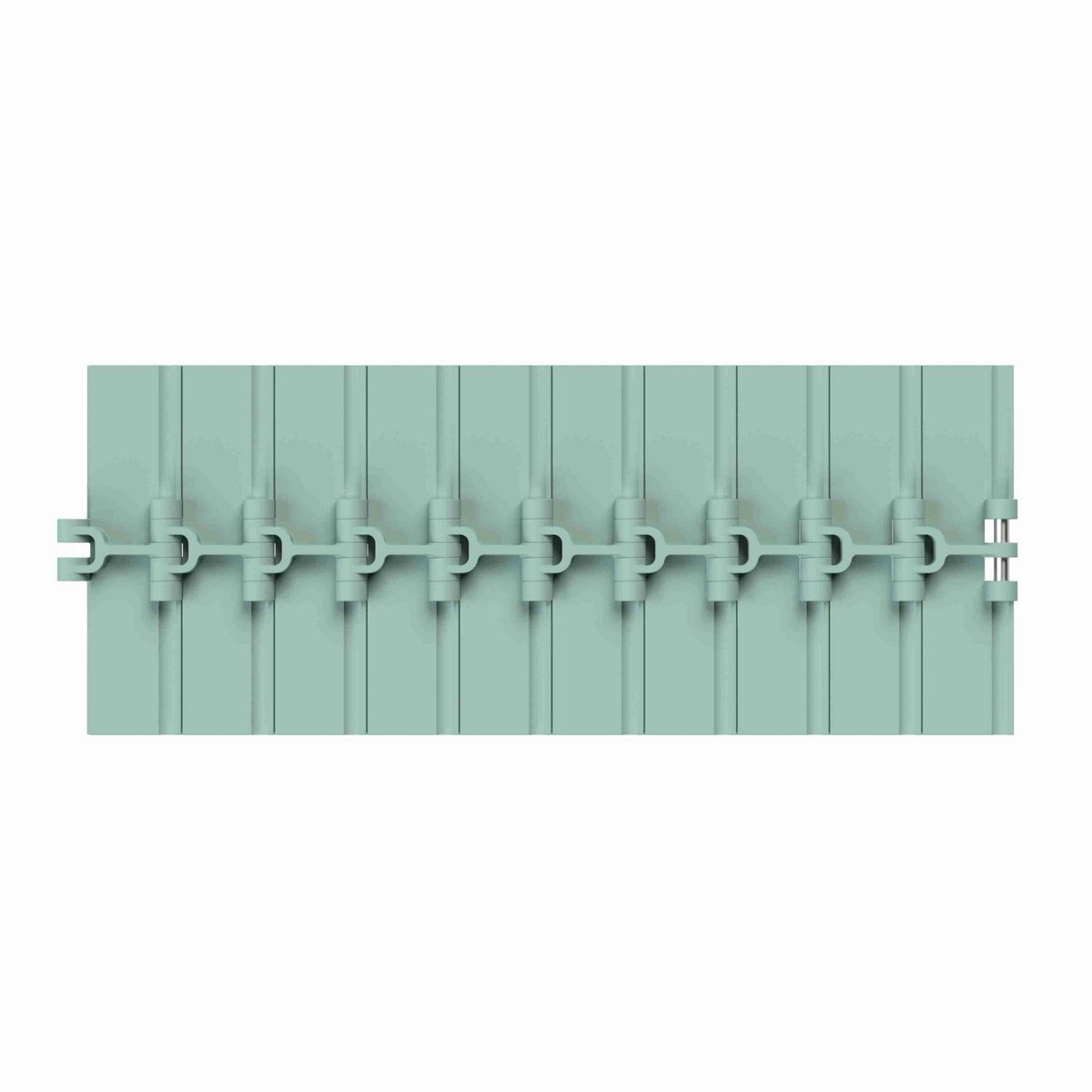 Rexnord 820 Straight Running Solid Top, Material: Heat Stabilized (Green), Width: 7.5in, Pitch: 1.5in - 81426855