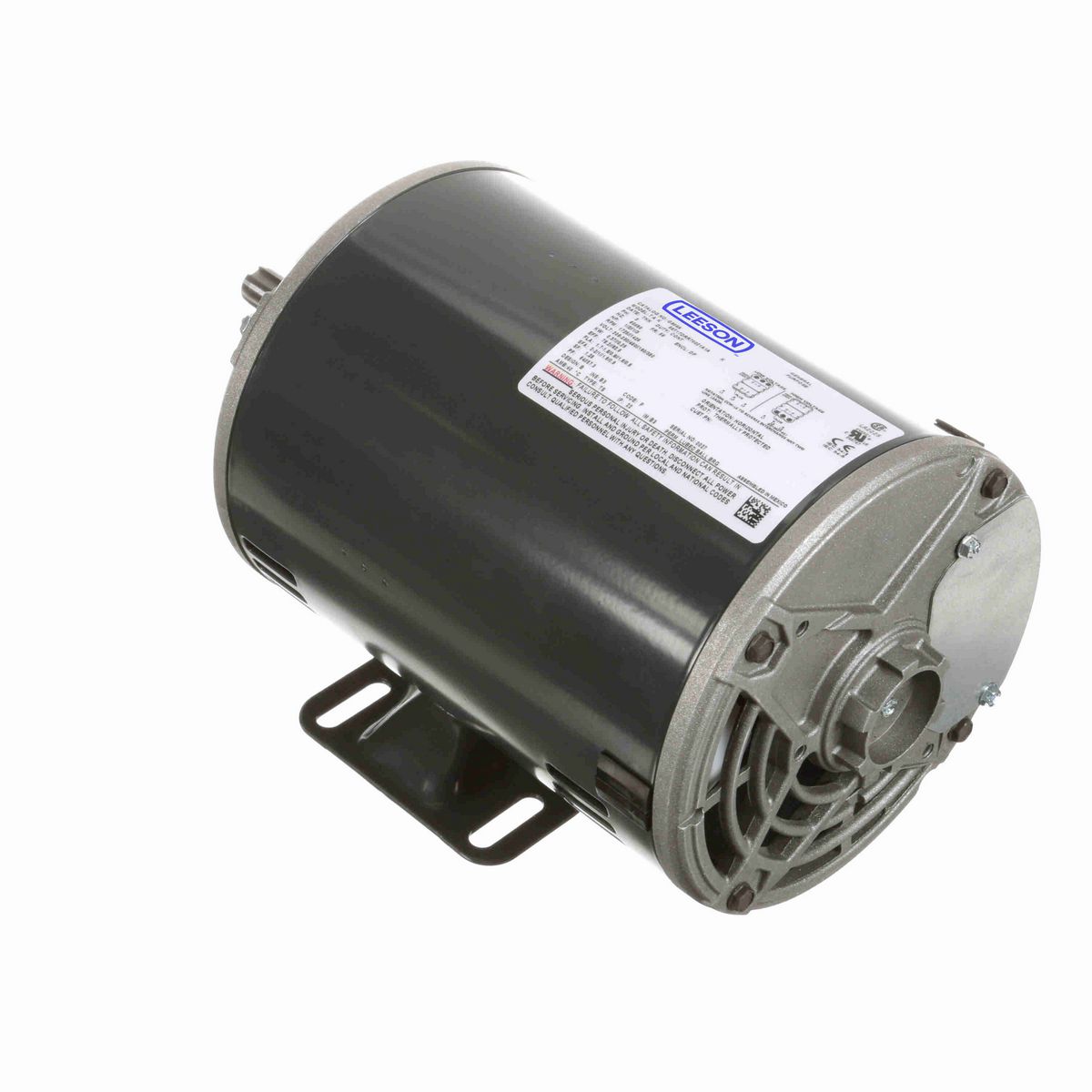 LEESON General Purpose Motor, 0.50 & 0.33 HP, 3 Ph, 60 & 50 Hz, 208-230/460 & 190/380 V, 1800 & 1500 RPM, 56 Frame, DP - G905A