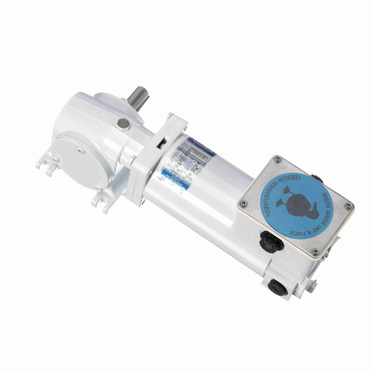 LEESON White Duck™ Right Angle Gearmotor, 0.25 HP, 90 V, 62 RPM, 32 Frame, TENV - M1125277.00