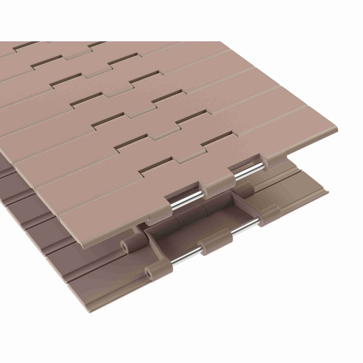 Rexnord 821 Straight Running Solid Top, Material: Tan Low Friction, Width: 7.5in, Pitch: 1.5in - LF821K7-1/2