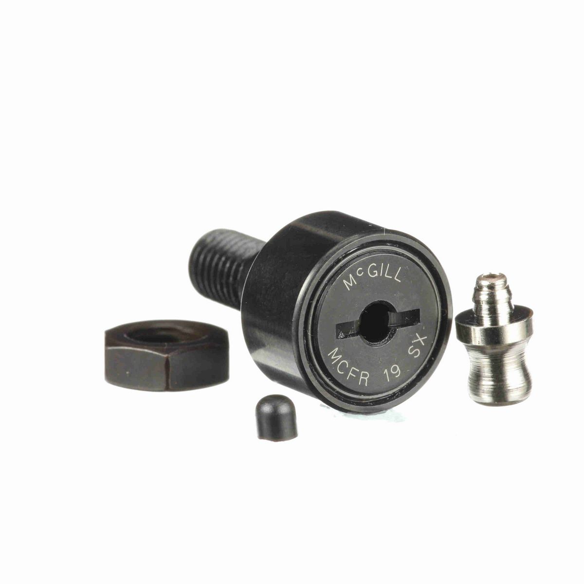 Опорный ролик с цапфой McGill CAMROL MCFR 19 SX, цилиндрический, с уплотнением, со шлицем под отвёртку, метрический