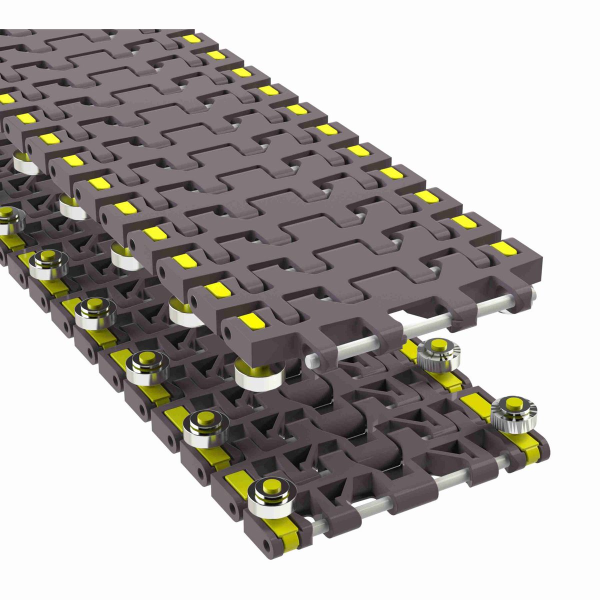 Rexnord 7956B Side-flexing Flush Grid, Material: Brown High Performance, Width: 6in, Pitch: 1.25in - 10464495