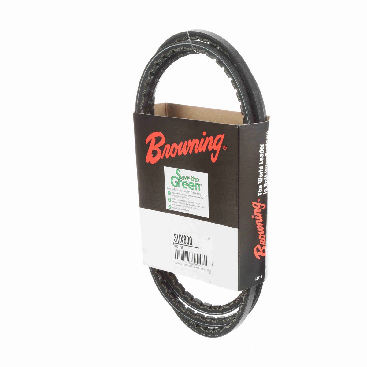 Browning EPDM Notched Belt 98% Efficient - 3VX800