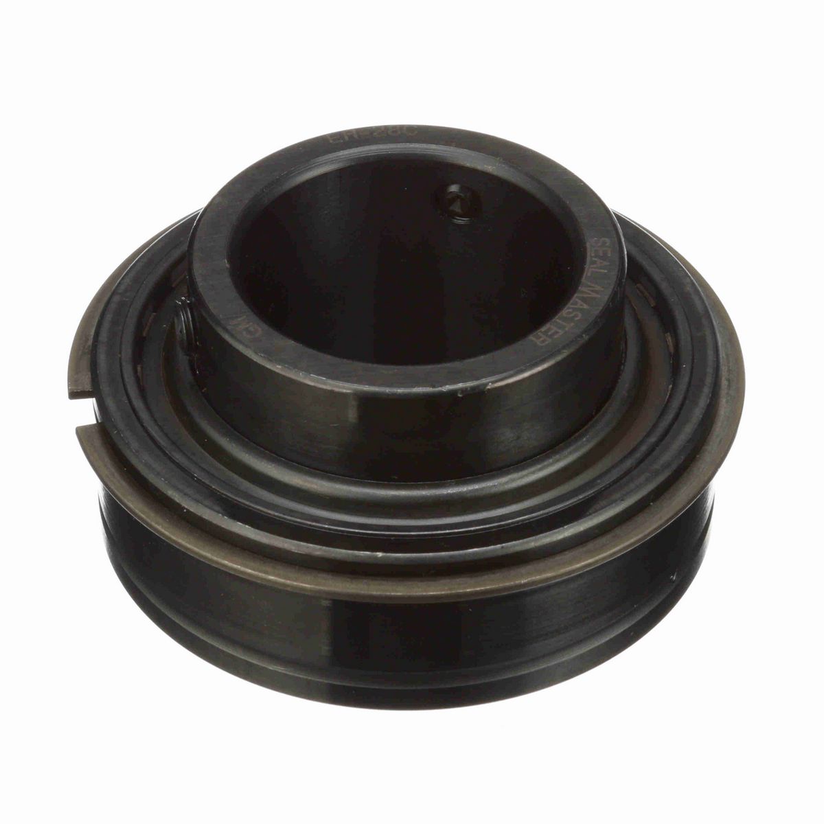 Sealmaster Mounted Insert Only Ball Bearing - 52100 Bearing Steel, Black Oxided - Setscrew Lock - ER-28C