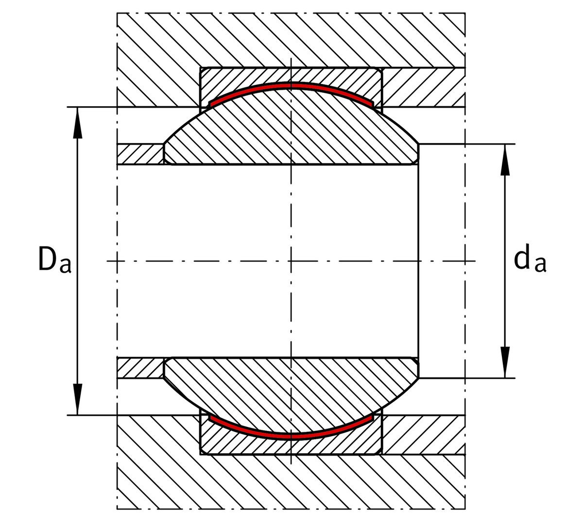 Сферический шарнирный подшипник INA GE16-PW