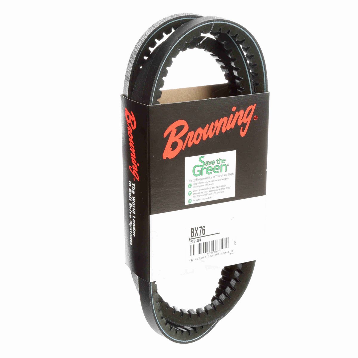 Browning EPDM Notched Belt 98% Efficient - BX76