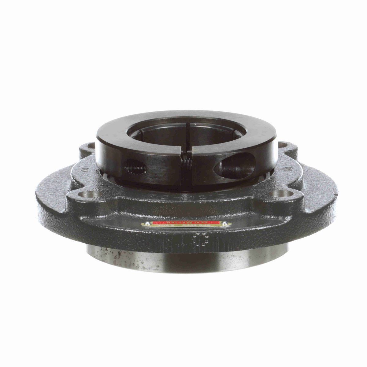 Sealmaster Mounted Cast Iron Flange Cartridge Ball Bearing - 52100 Bearing Steel, Black Oxided - Concentric Lock - SFC-39TC