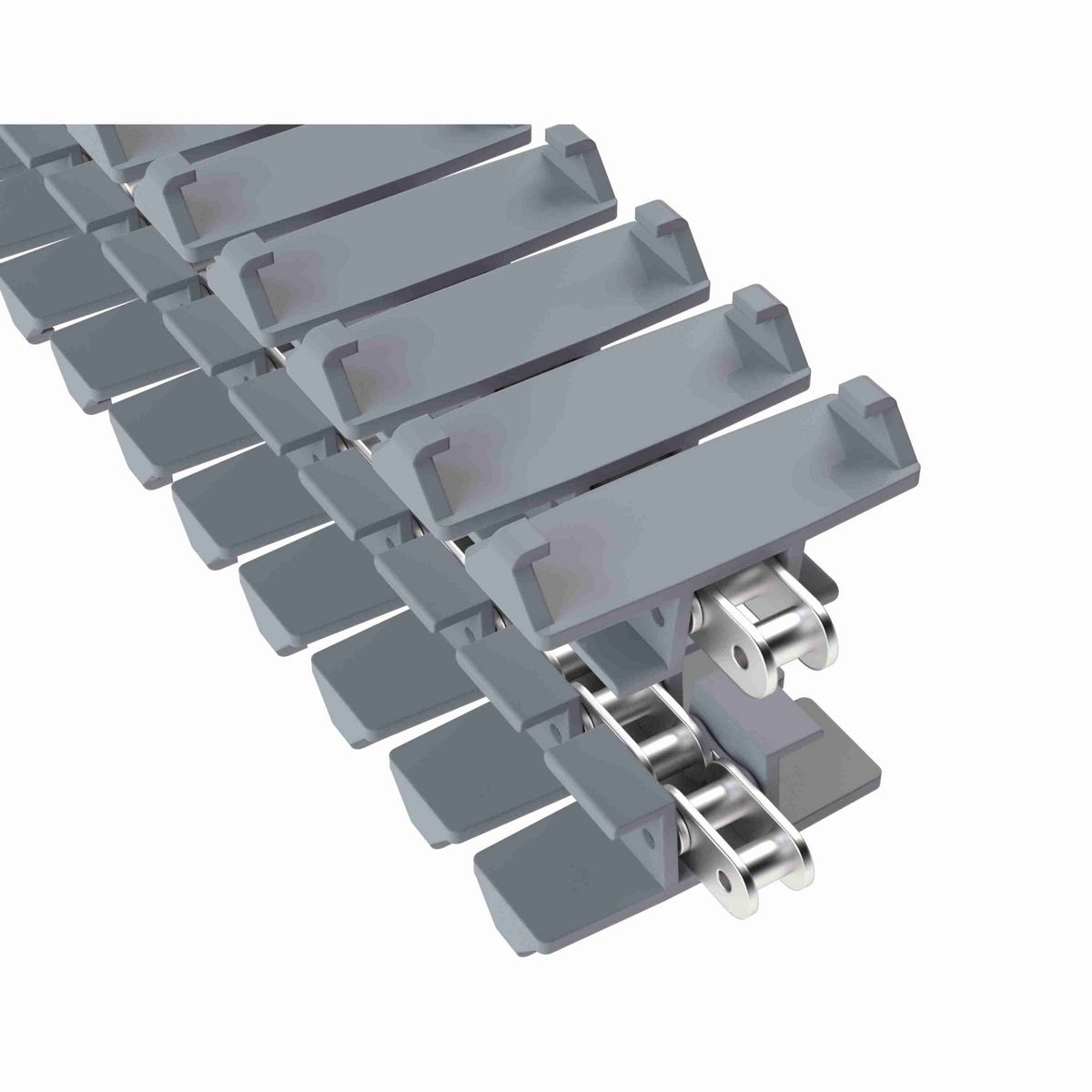 Rexnord 1873TAB SideGrip™ Side-flexing, Material: Silver Platinum Series, Width: 3.75in, Pitch: 1.5in - 81430591