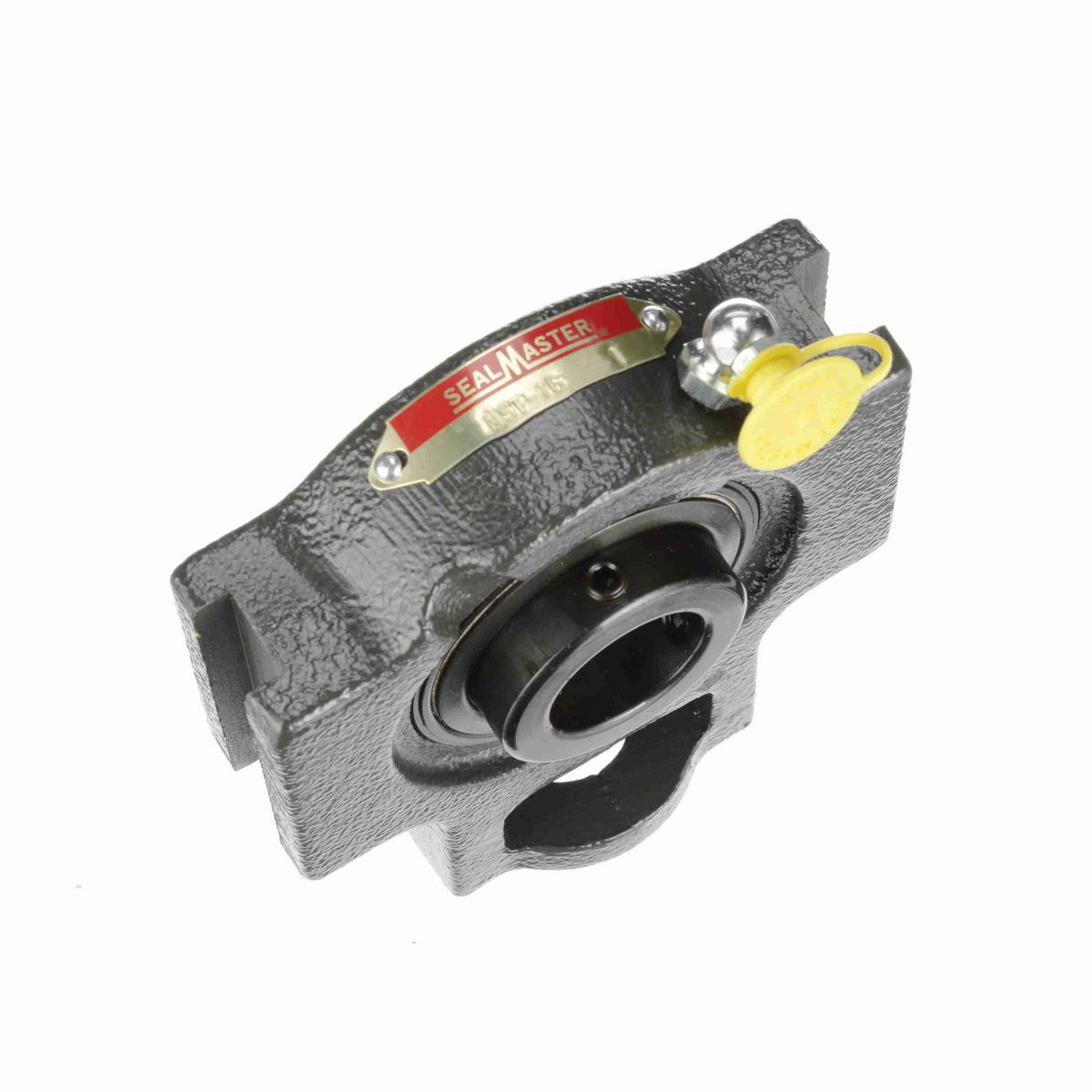 Sealmaster Mounted Cast Iron Wide Slot Take Up Ball Bearing - 52100 Bearing Steel, Black Oxided - Setscrew Lock - MST-16
