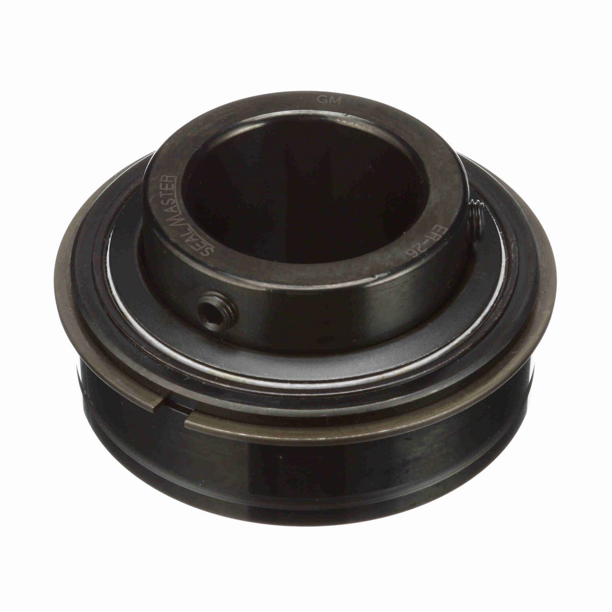 Sealmaster Mounted Insert Only Ball Bearing - 52100 Bearing Steel, Black Oxided - Setscrew Lock - ER-26