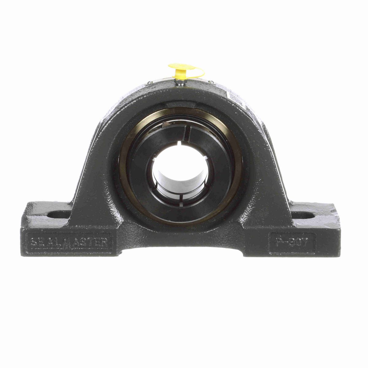 Sealmaster Mounted Cast Iron Two Bolt Pillow Block Ball Bearing - 52100 Bearing Steel, Black Oxided - Concentric Lock - EMP-24T