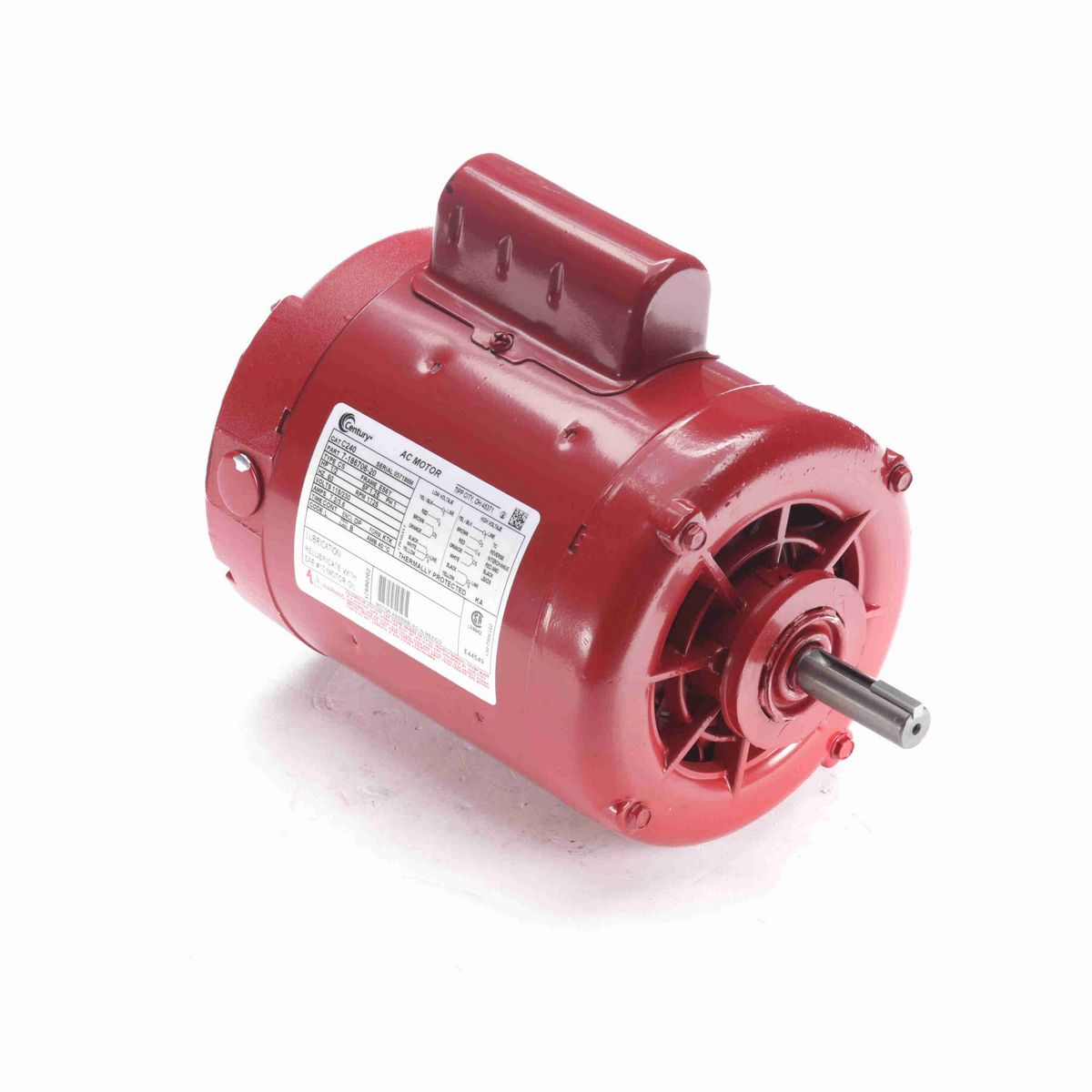 Century Circulator Pump Motor, 1/2 HP, 1 Ph, 60 Hz, 115/230 V, 1800 RPM, E56Y Frame, DP - C240