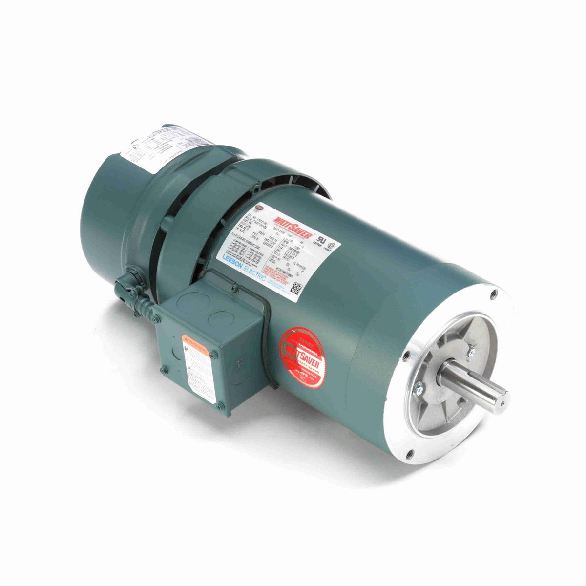 LEESON Brake Motor, 1 HP, 3 Ph, 60 Hz, 230/460 V, 1800 RPM, 143TC Frame, TEFC - 122251.00