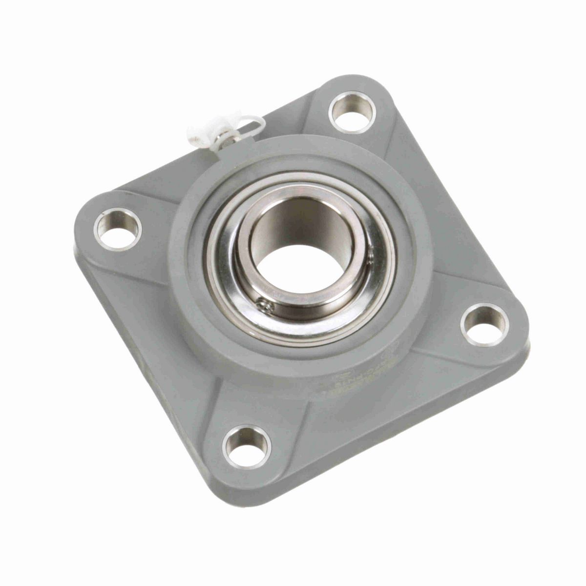 Sealmaster Mounted Composite Four Bolt Flange Ball Bearing - 52100 Bearing Steel, Phosphorus Nickel Coated - Setscrew Lock - Corrosion Resistant - CRFC-PN19