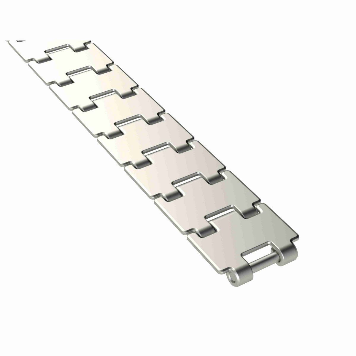 Rexnord 815 Straight Running Solid Top, Material: Carbon Steel, Width: 3.25in, Pitch: 1.5in - 762.93.31