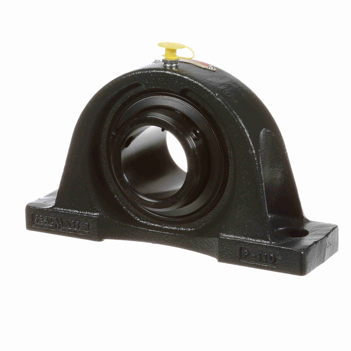 Sealmaster Mounted Cast Iron Two Bolt Pillow Block Ball Bearing - 52100 Bearing Steel, Black Oxided - Double Setscrew Lock - NPD-32