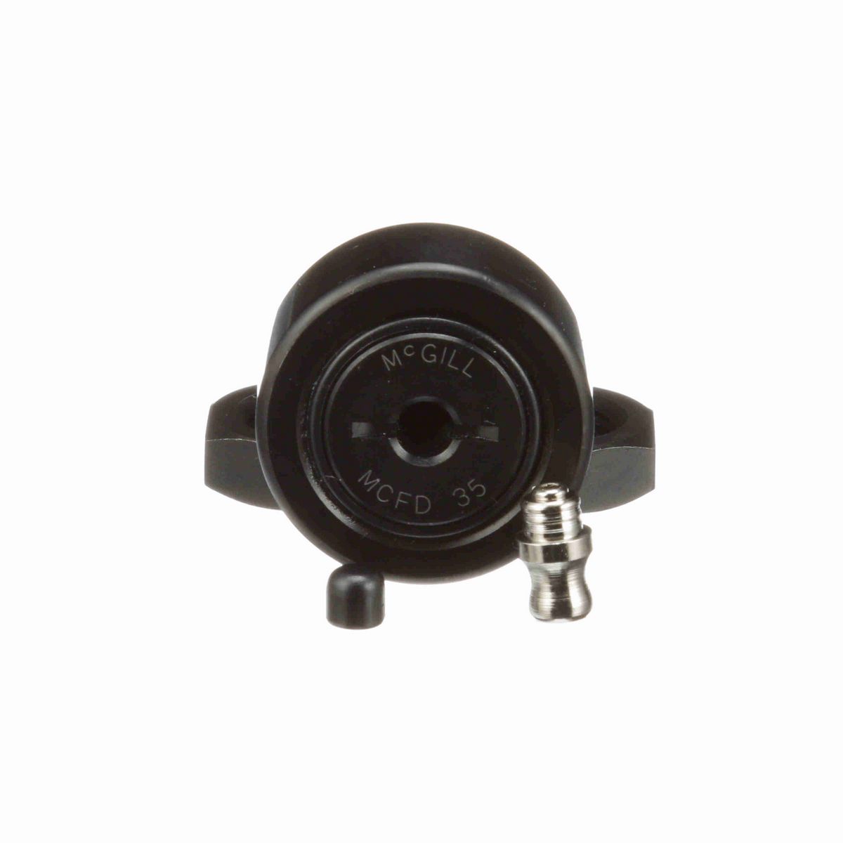 Опорный ролик с цапфой McGill CAMROL MCFD 35, бочкообразный, повышенной грузоподъемности, со щитком, со шлицем под отвёртку, метрический