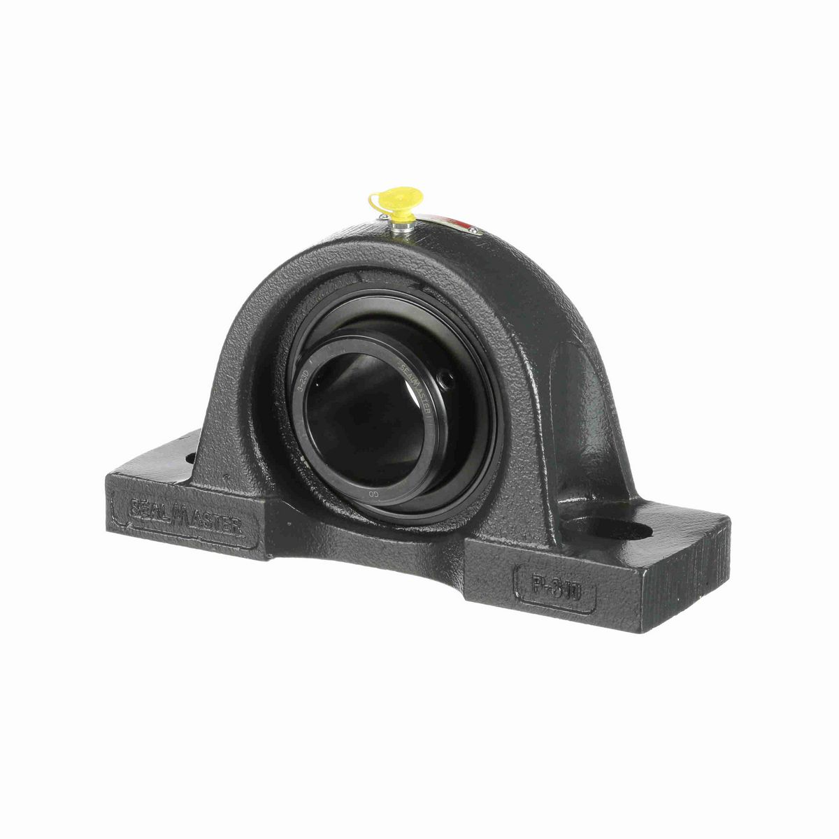 Sealmaster Mounted Cast Iron Two Bolt Pillow Block Ball Bearing - 52100 Bearing Steel, Black Oxided - Double Setscrew Lock - MPD-35