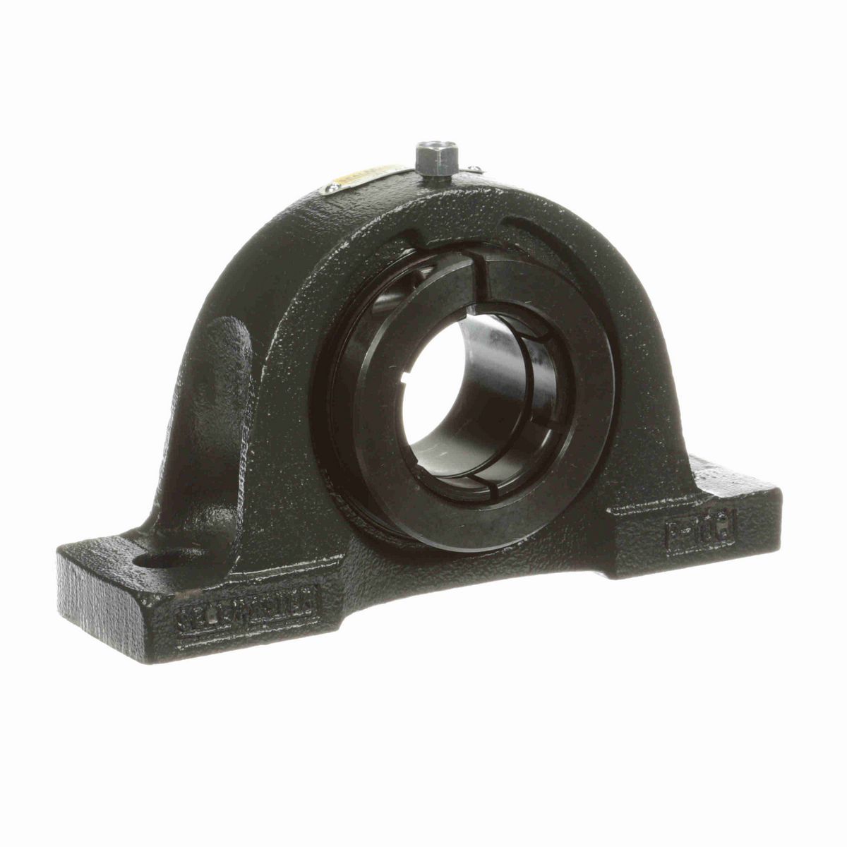 Sealmaster Mounted Cast Iron Two Bolt Pillow Block Ball Bearing - 52100 Bearing Steel, Black Oxided - Concentric Lock - Extra Low Drag - NP-28T XLO