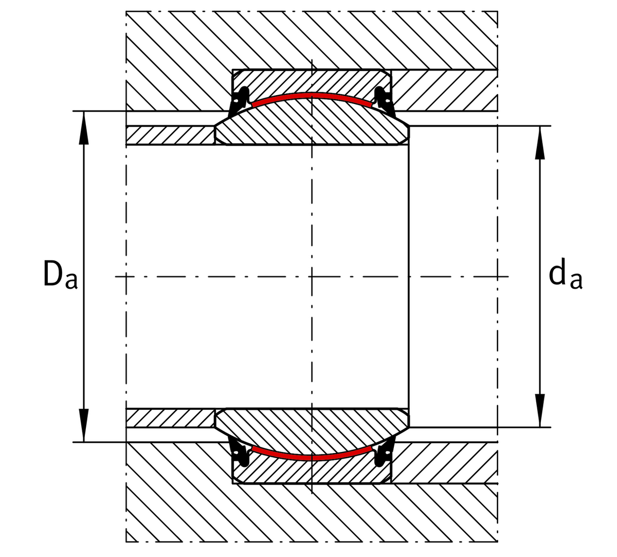 Сферический шарнирный подшипник INA GE30-UK-2TS-G8