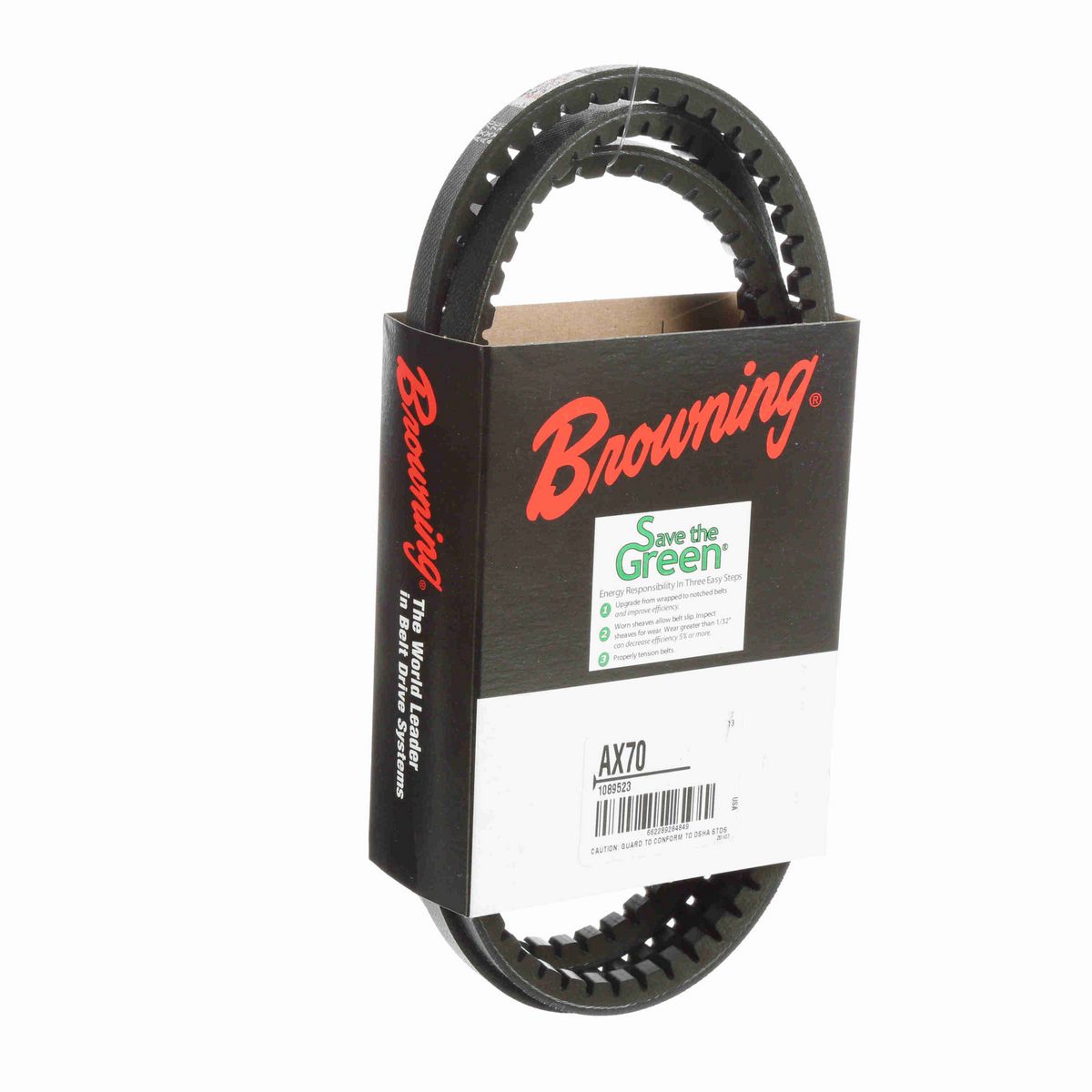 Browning EPDM Notched Belt 98% Efficient - AX70