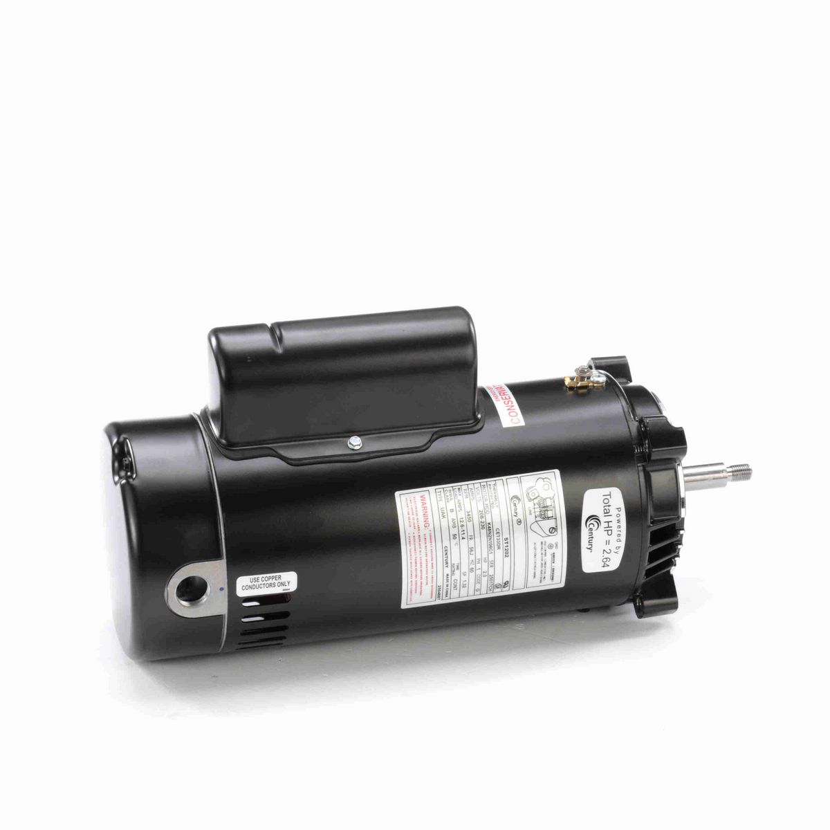 Century Pool Pump Motor, 2.0 HP, 1 Ph, 60 Hz, 208-230 V, 3600 RPM, 56J Frame, ODP - ST1202
