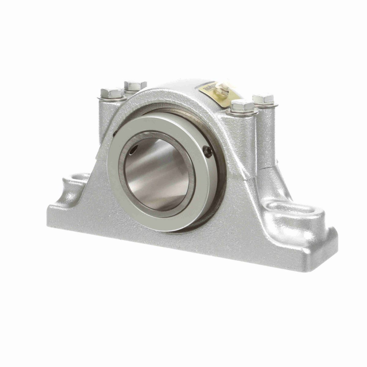 Sealmaster Mounted Flouropolymer Coated Cast Iron Two Bolt Pillow Block Tapered Roller - 52100 Bearing Steel - Double Collar Mount Lock - Corrosion Resistant - RPB 207-C2 CR