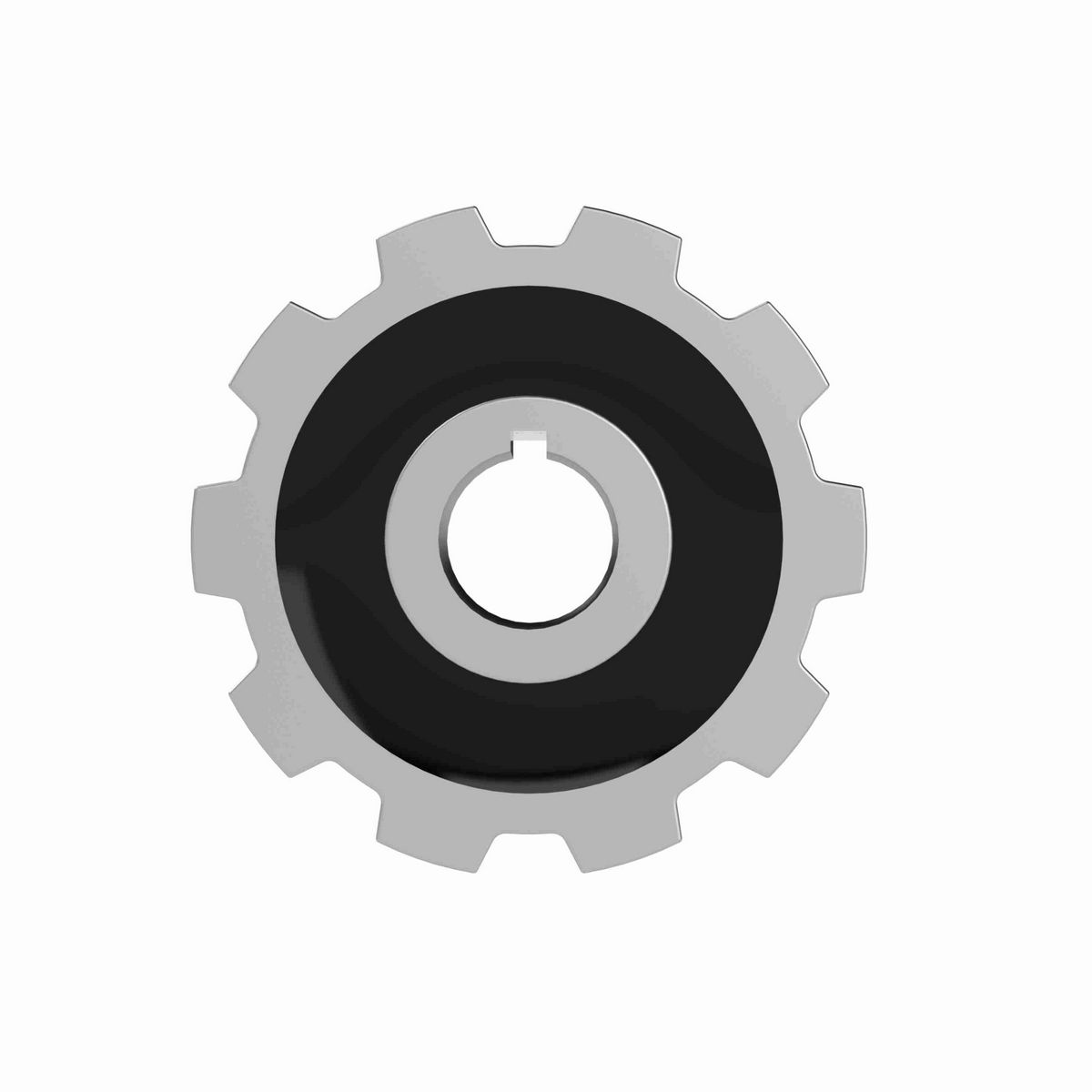 Rexnord 880 Series Solid One Piece Cast Iron Sprocket with 10 Teeth and a 1-1/4in Round Shaft-Ready Bore with Keyway & Setscrew - 401-208-12