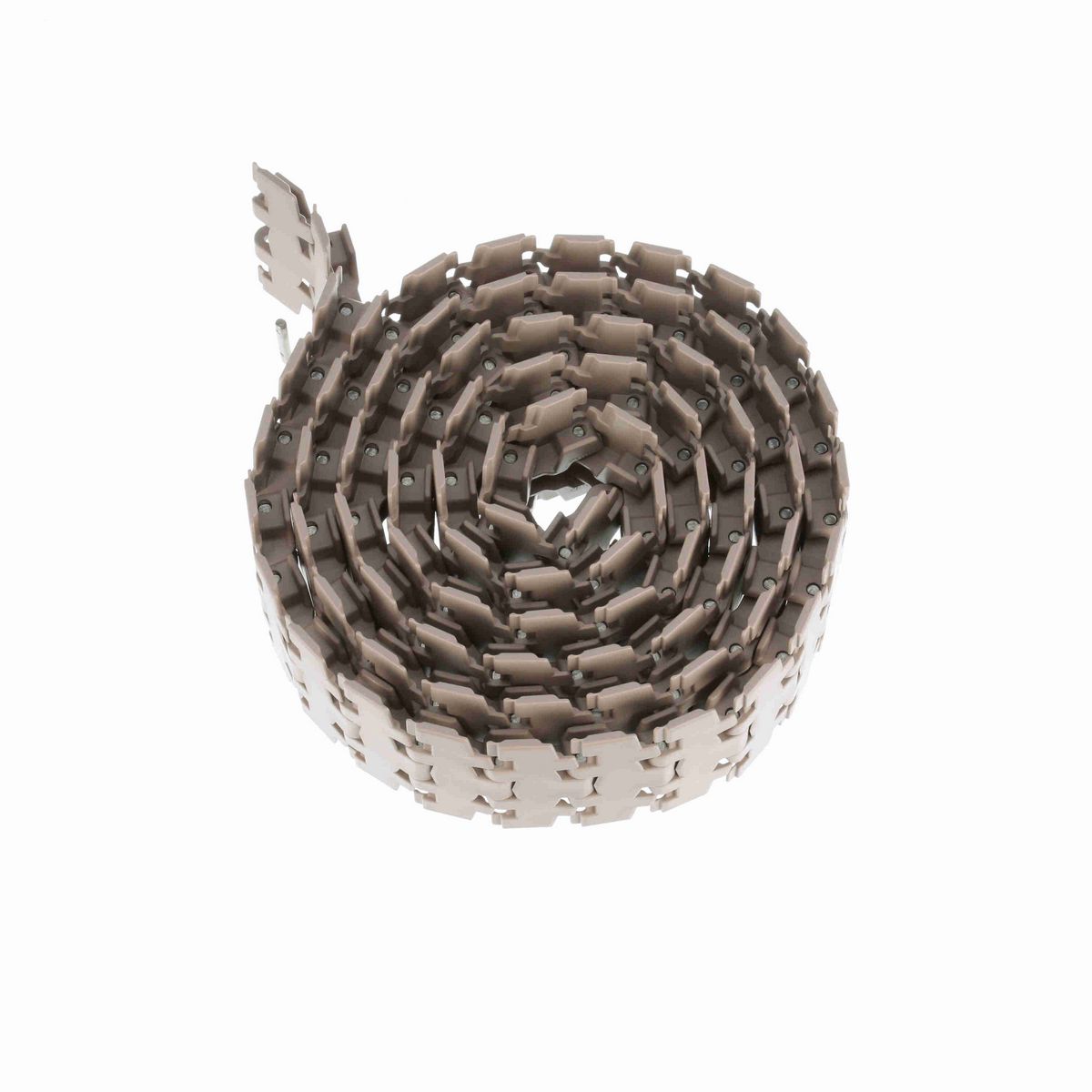 System Plast 878TAB Side-flexing Solid Top, Material: Tan Low Friction, Width: 4.5in, Pitch: 1.5in - LF878TAB-K450