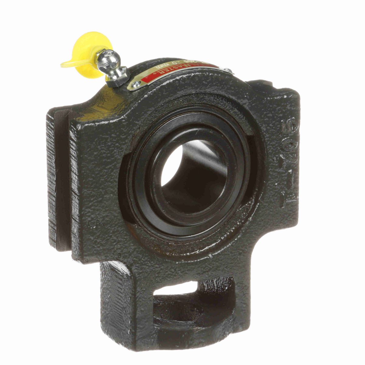 Sealmaster Mounted Cast Iron Wide Slot Take Up Ball Bearing - 52100 Bearing Steel, Black Oxided - Setscrew Lock - ST-206