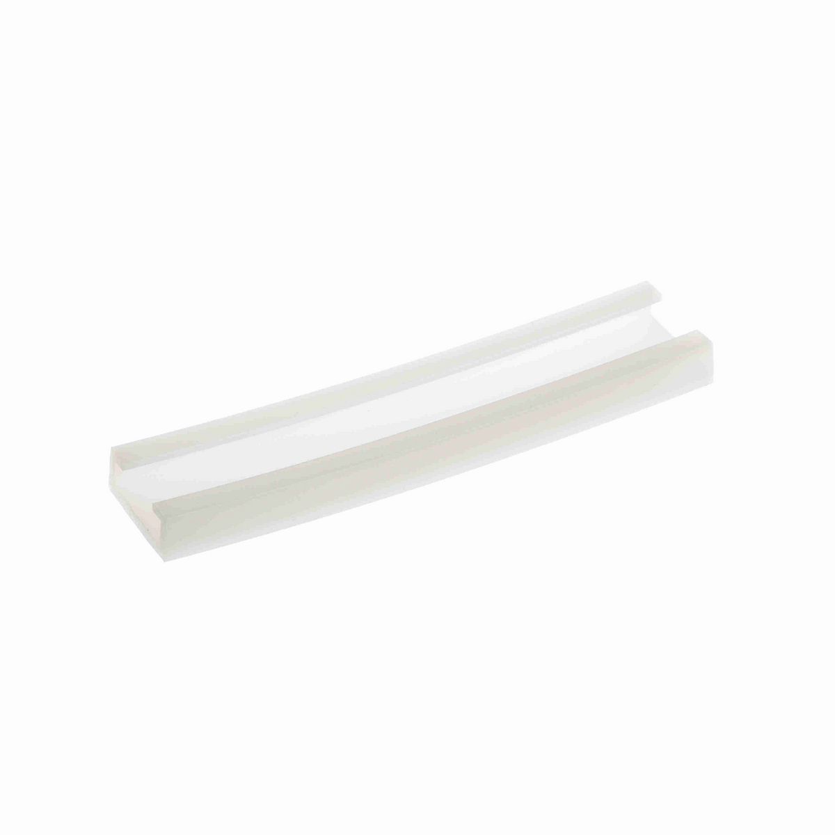 System Plast Bar Cover: 1.27"W X 0.49"H X 120"L White UHMW-PE - VG-P2510NBC-10