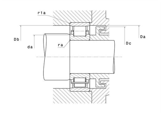 Однорядный цилиндрический роликоподшипник NTN N321