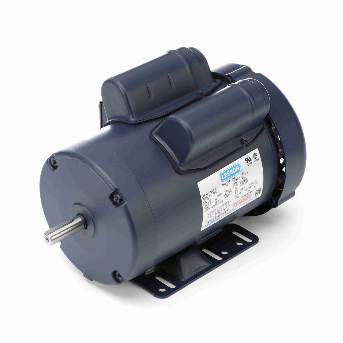 LEESON General Purpose Motor, 1.50 HP, 1 Ph, 60 Hz, 115/230 V, 1800 RPM, 56H Frame, TEFC - 110019.00