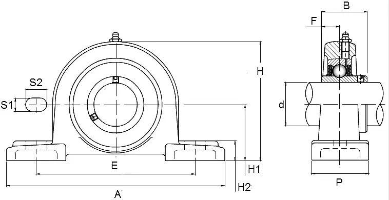 Подшипник с корпусом HGF UCP207-21