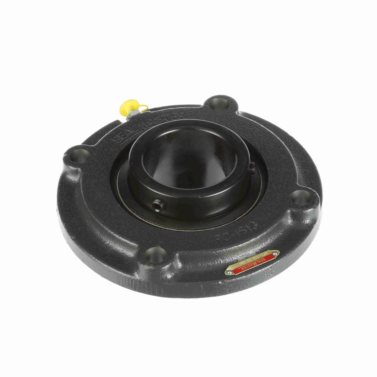 Sealmaster Mounted Cast Iron Flange Cartridge Ball Bearing - 52100 Bearing Steel, Black Oxided - Setscrew Lock - MFC-315
