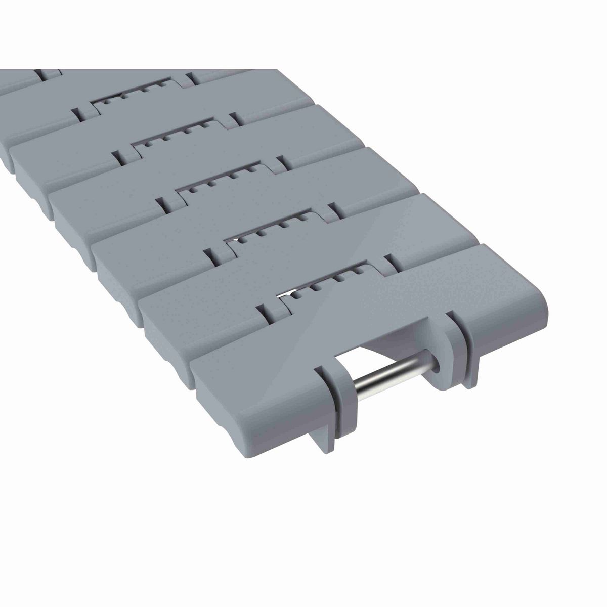 Rexnord 1040FTM Side-flexing Solid Top, Material: Silver Platinum Series™ X, Width: 3.3in, Pitch: 1in - 10604578
