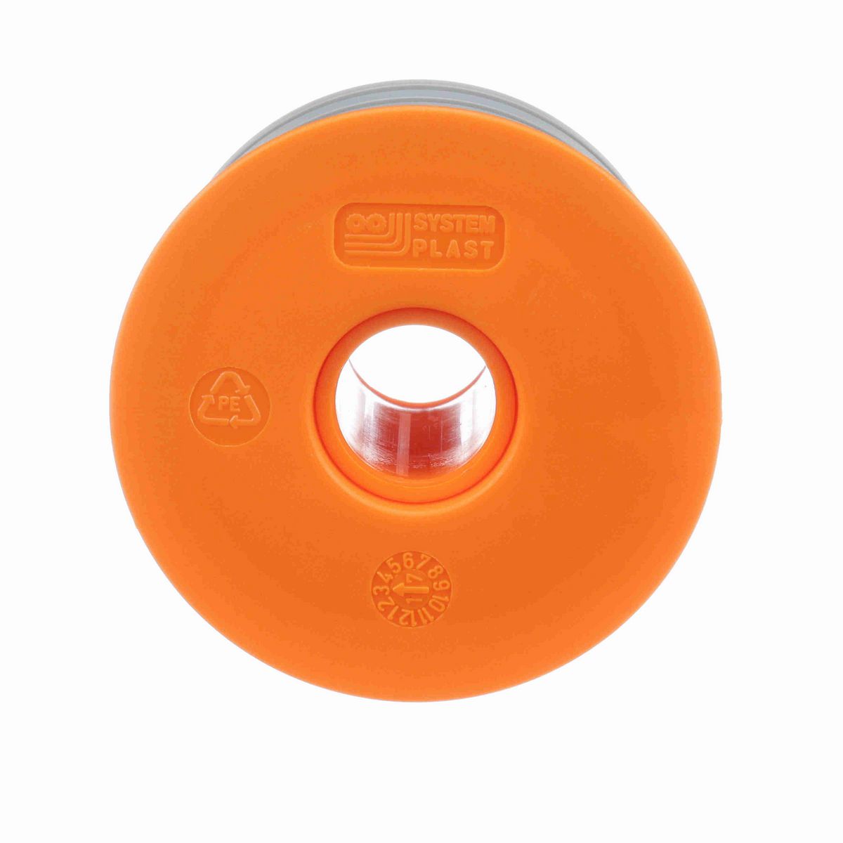 System Plast Return Roller with Rubber; OD: 67-mm, Shaft Dia: -mm, Length: 43-mm, Color: Orange - RF15B-75-60