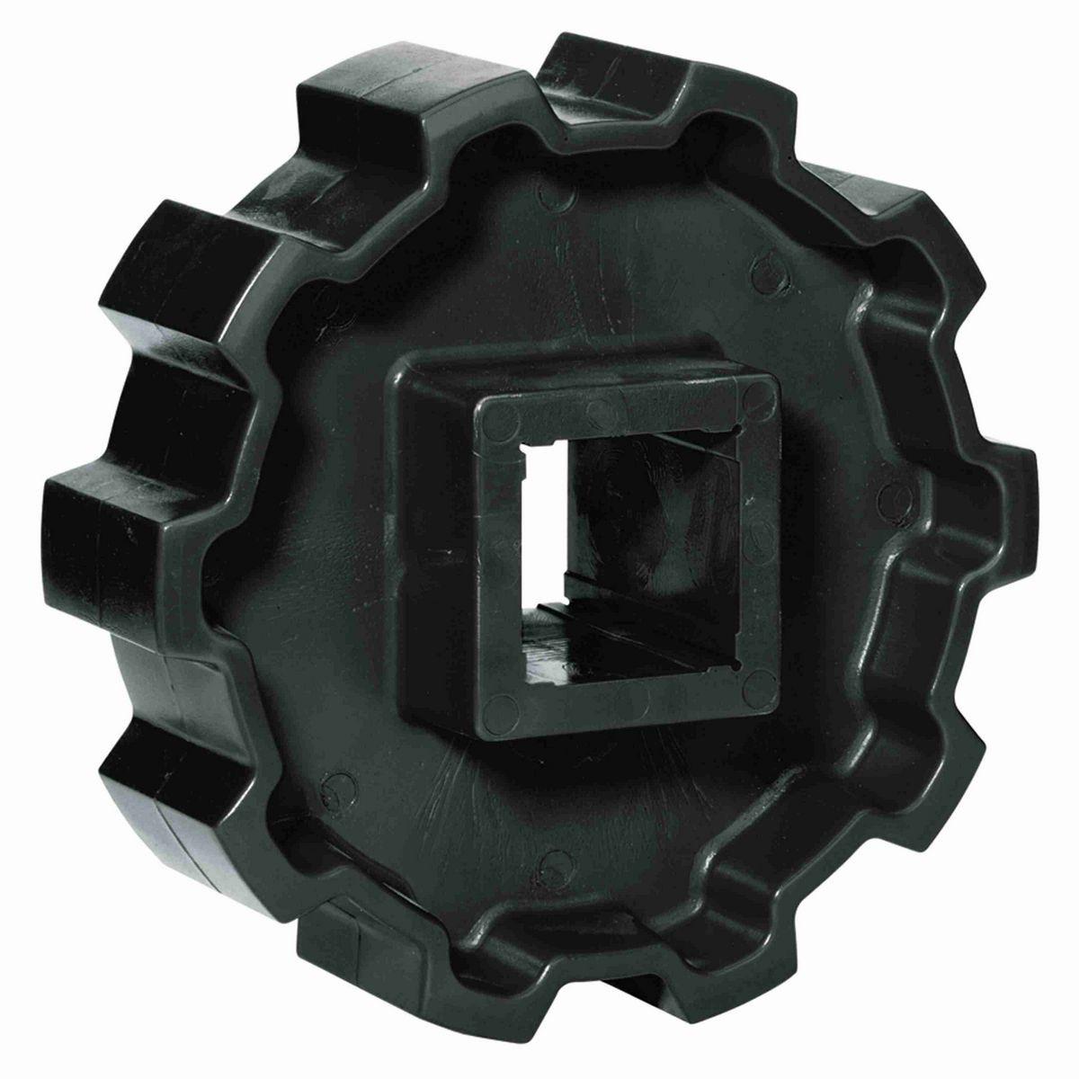 Rexnord 6080 Series Solid One Piece Molded Polyethylene Sprocket with 16 Teeth and a 2-1/2in Square Bore - 114-1729-2B
