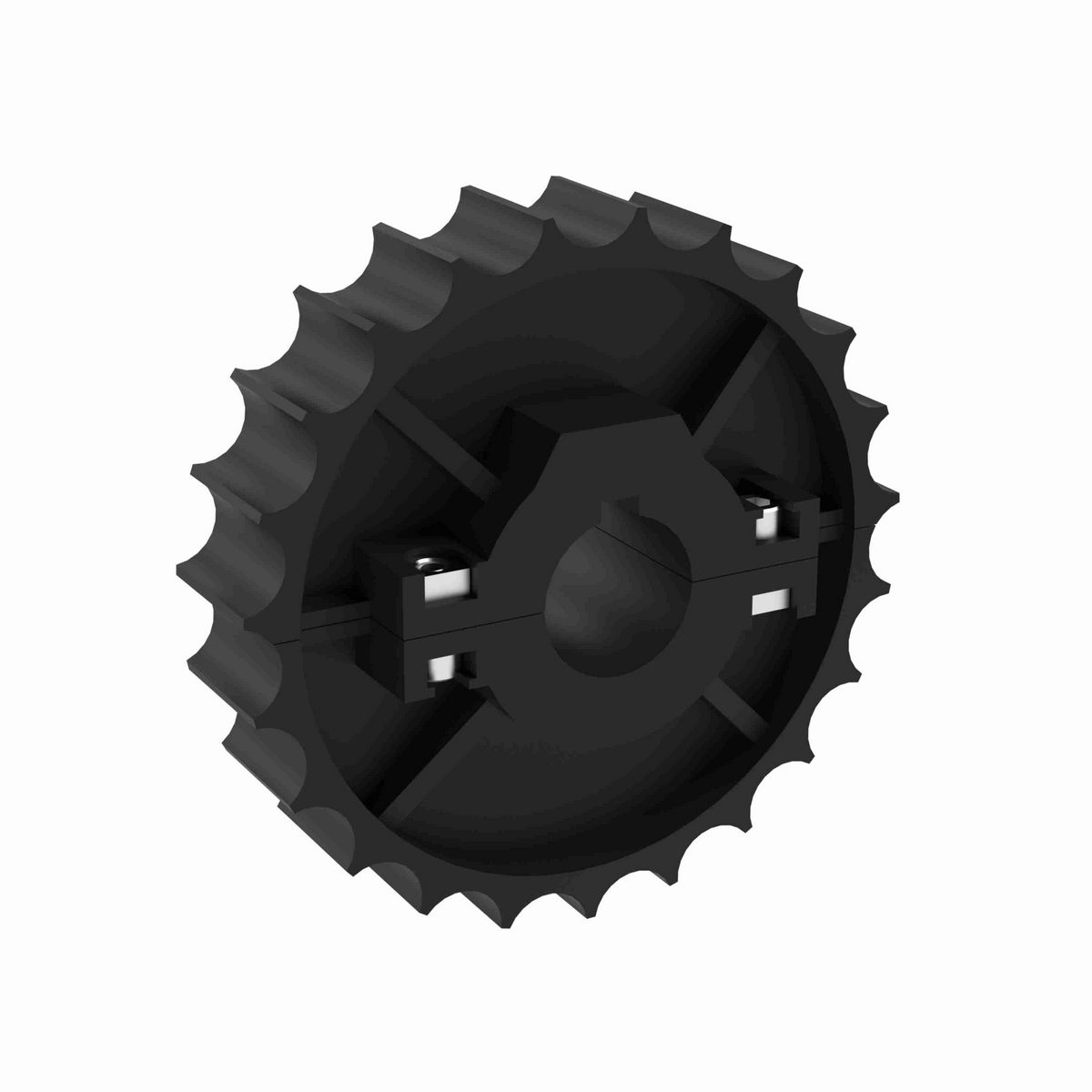 Rexnord 881 Series Split Molded Nylon Sprocket and a 23 Teeth with 1in Round Shaft-Ready Bore with Keyway & Setscrew - 614-43-1