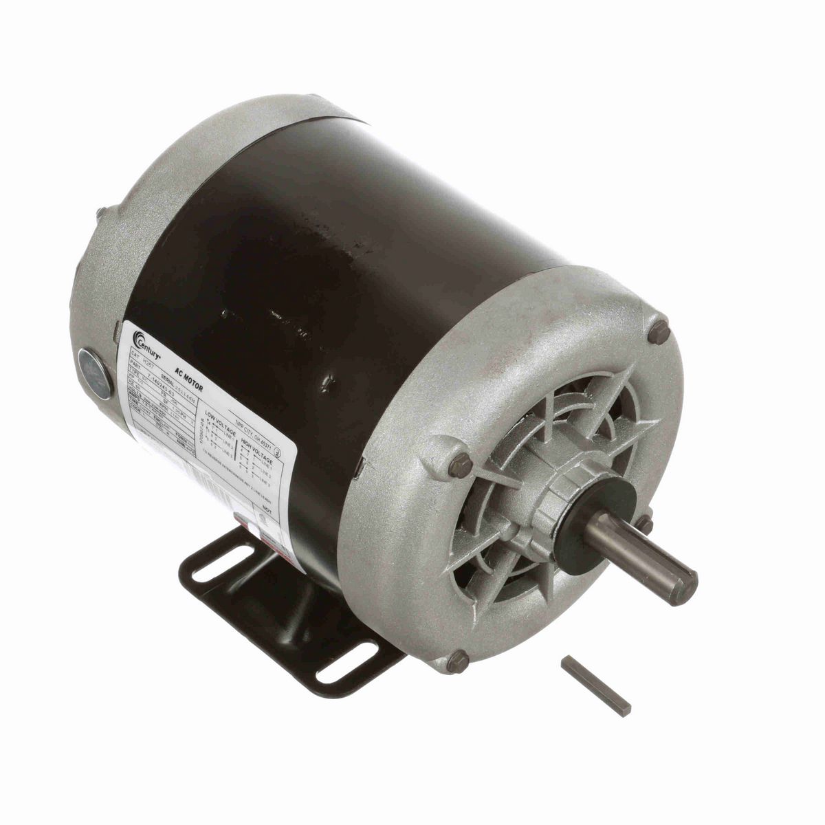 Century General Purpose Motor, 1/3 HP, 3 Ph, 60 Hz, 200-230/460 V, 1200 RPM, J56 Frame, DP - H267