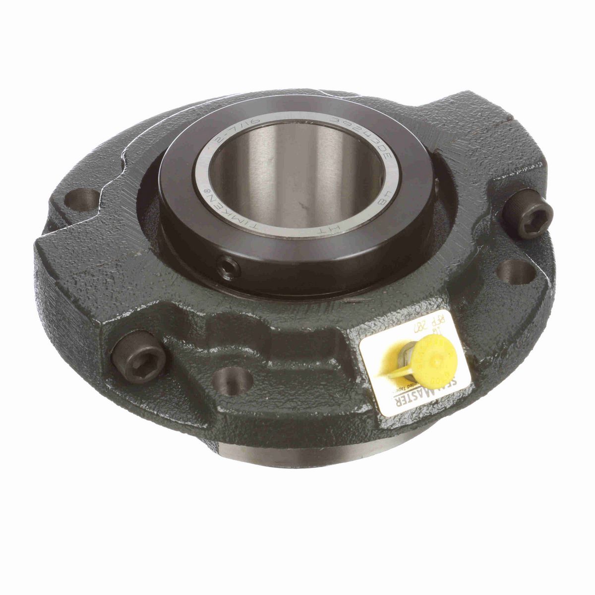 Sealmaster Mounted Cast Iron Piloted Flange Tapered Roller - 52100 Bearing Steel - Double Collar Mount Lock - RFP 207