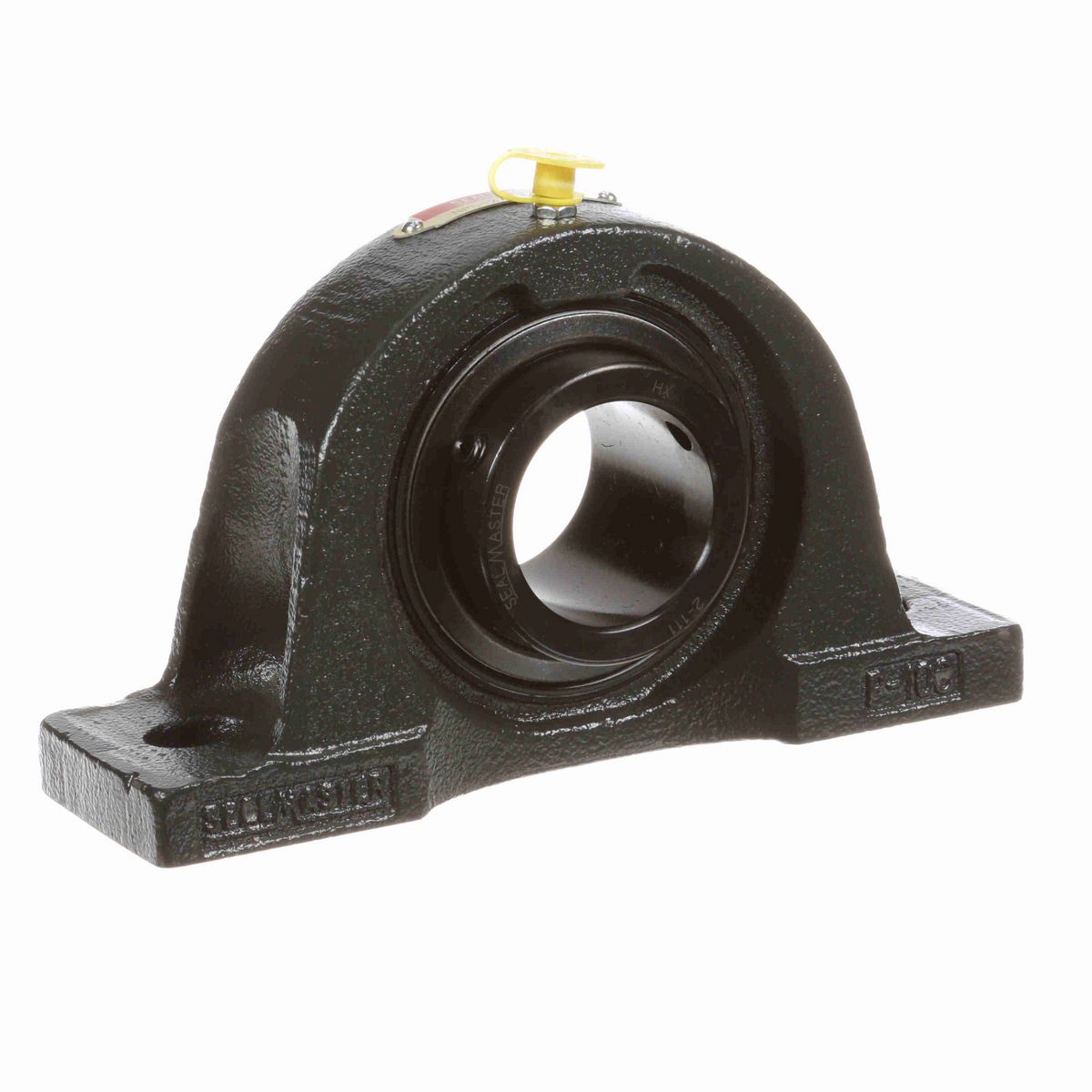 Sealmaster Mounted Cast Iron Two Bolt Low Base Pillow Block Ball Bearing - 52100 Bearing Steel, Black Oxided - Setscrew Lock - NPL-27