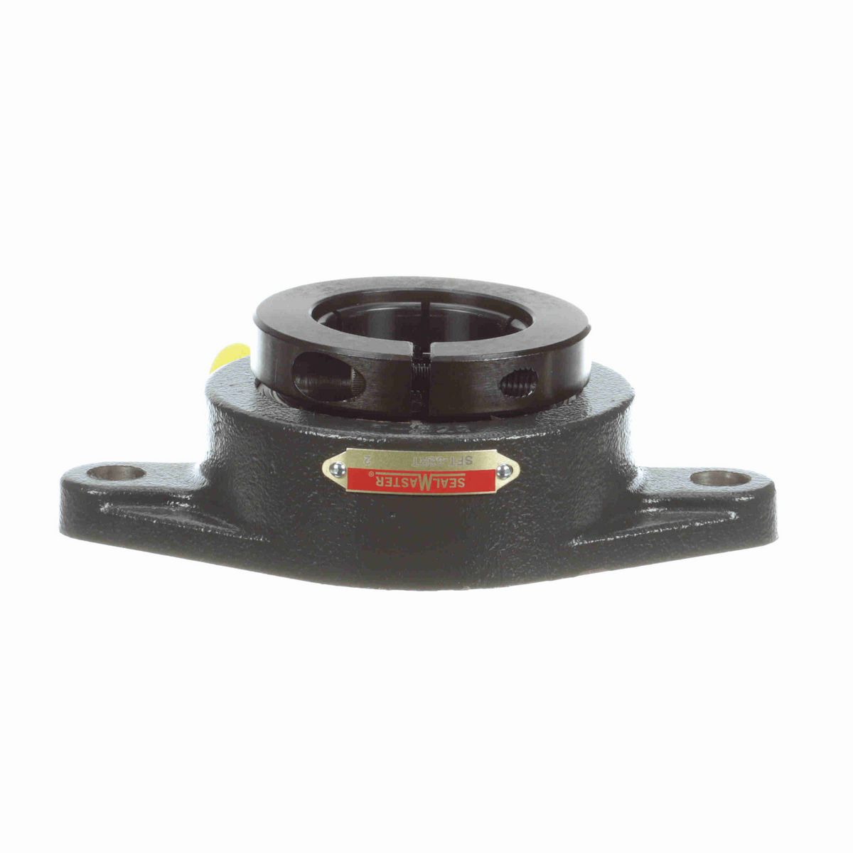 Sealmaster Mounted Cast Iron Two Bolt Flange Ball Bearing - 52100 Bearing Steel, Black Oxided - Concentric Lock - SFT-32RT