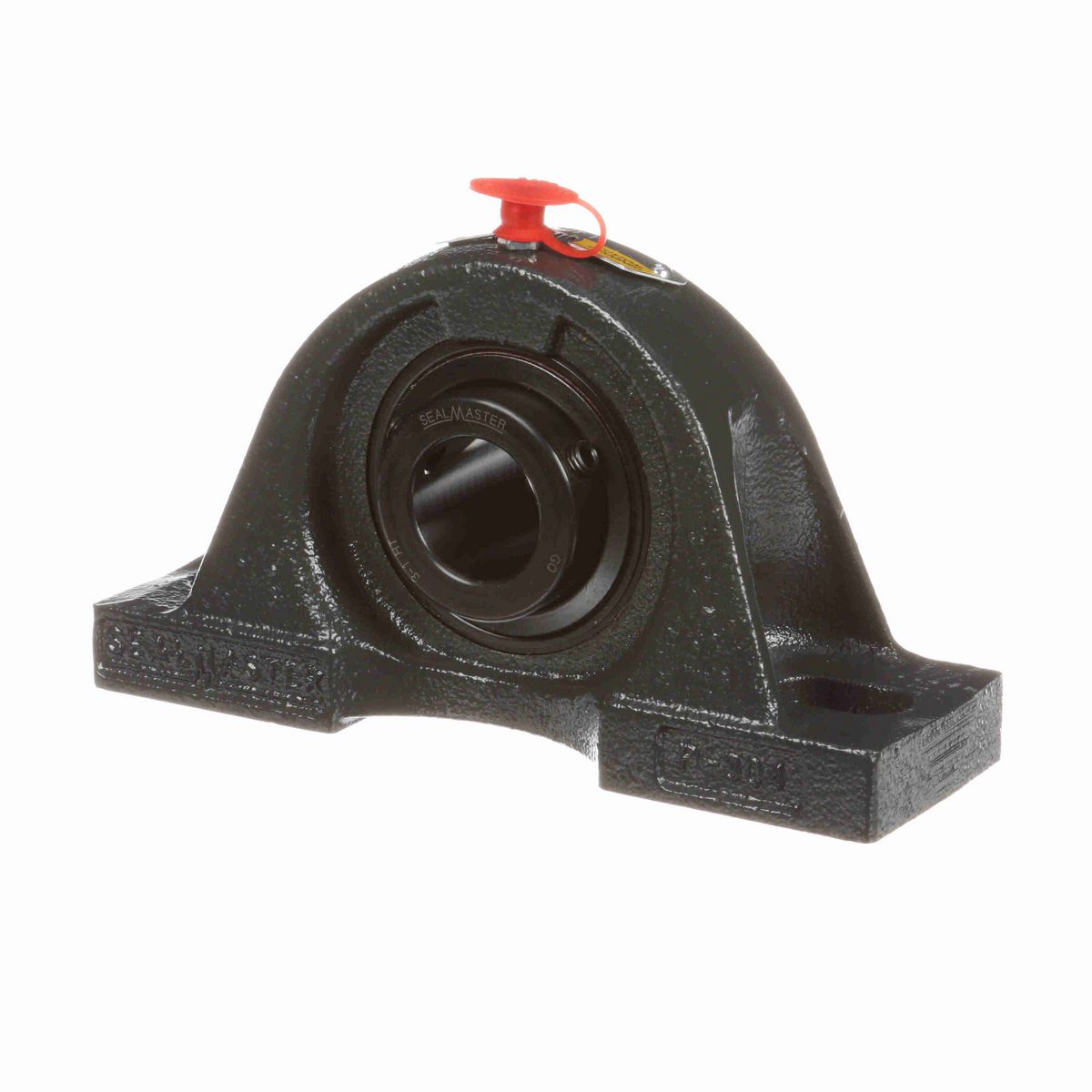 Sealmaster Mounted Cast Iron Two Bolt Pillow Block Ball Bearing - 52100 Bearing Steel, Black Oxided - Setscrew Lock - High Temperature - MP-16 HT