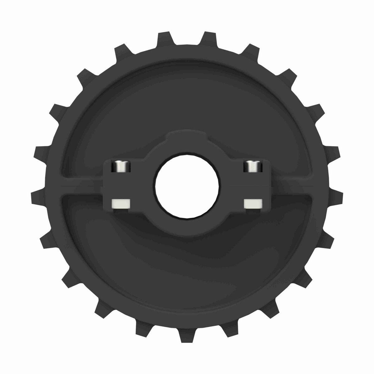 Rexnord 7700 Series Split Molded Nylon Sprocket with 21 Teeth and 1-7/16in Round Idler Bore - 614-63-9