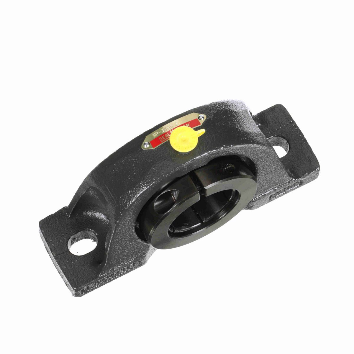 Sealmaster Mounted Cast Iron Two Bolt Pillow Block Ball Bearing - 52100 Bearing Steel, Black Oxided - Concentric Lock - NP-32RTC